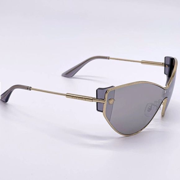 New Versace Women\'s Silver Sunglasses with box